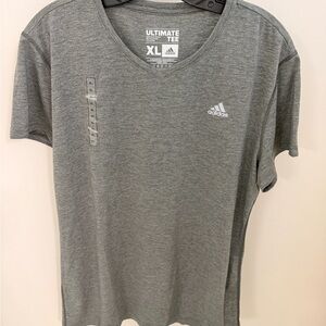 adidas Gray Ultimate Tee V-Neck Women’s T-Shirt